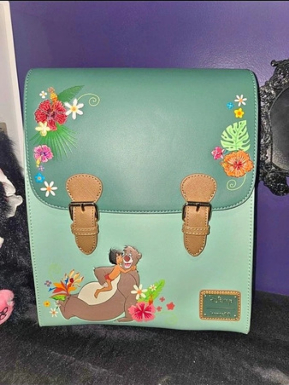 Loungefly Disney The Jungle Book Mowgli and Baloo Flap Backpack Purse NWT 2022D